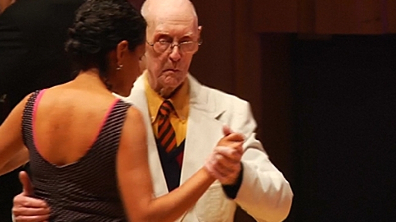 Jim McManus and his Argentine partner, Lucia Seva won the biggest round of applause for their performance