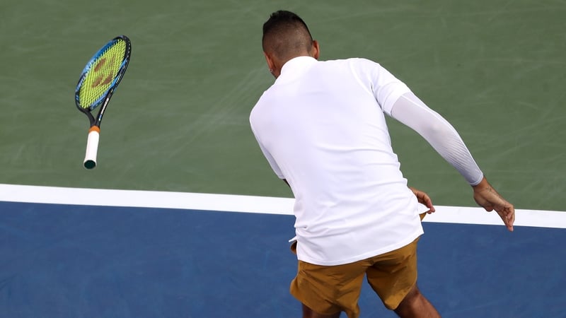 Nick Kyrgios suffered another meltdown in Cincinnati