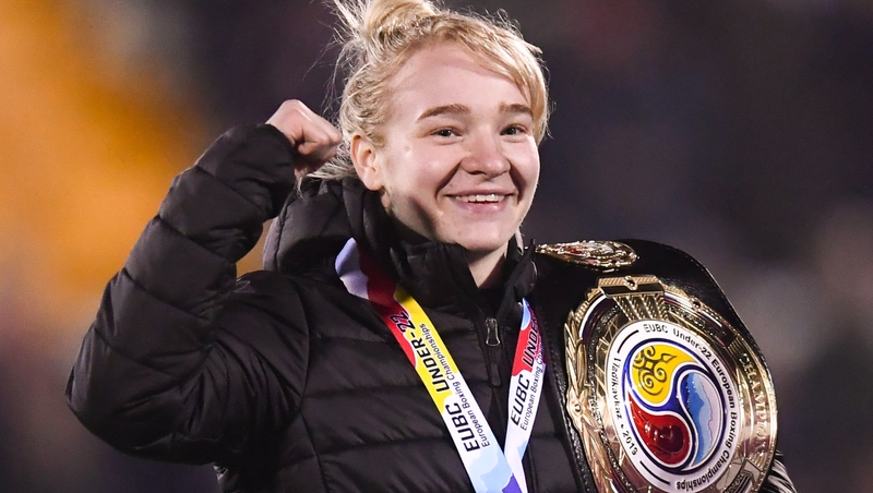 Amy Broadhurst will take at least a bronze medal home from Spain