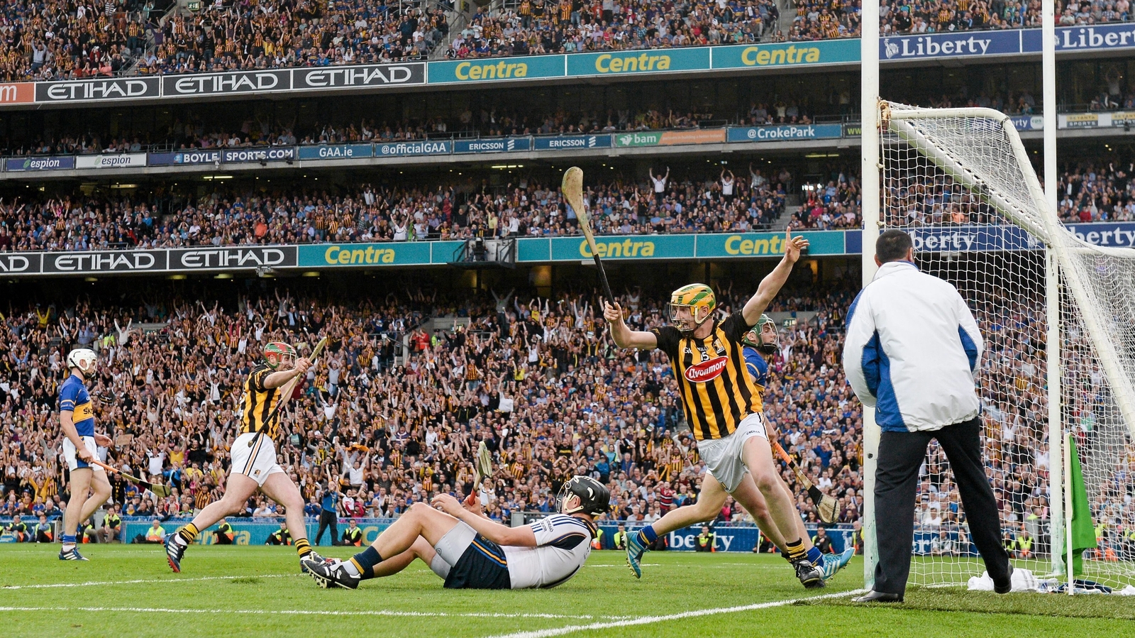 John Power batted home the insurance goal in the replay
