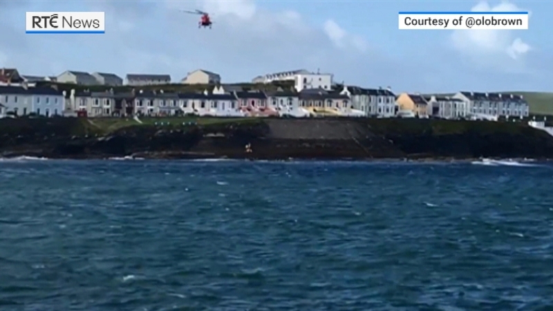 The man, who was in his 70s, was winched from the water