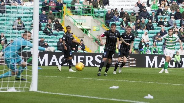 James Forrest hits the net