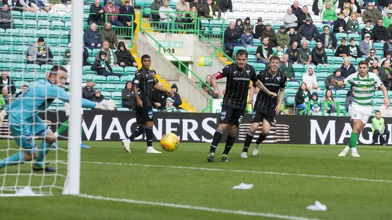 James Forrest hits the net