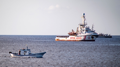 The Open Arms vessel is currently off the Italian island of Lampedusa