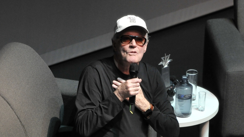 Peter Fonda, pictured in the course of a public interview at the Guadalajara International Film Festival in March of this year