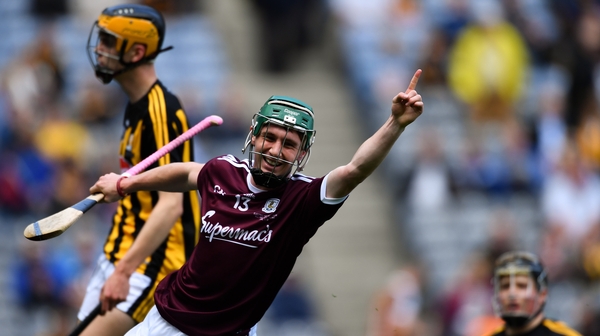 Ruben Davitt after his goal for Galway