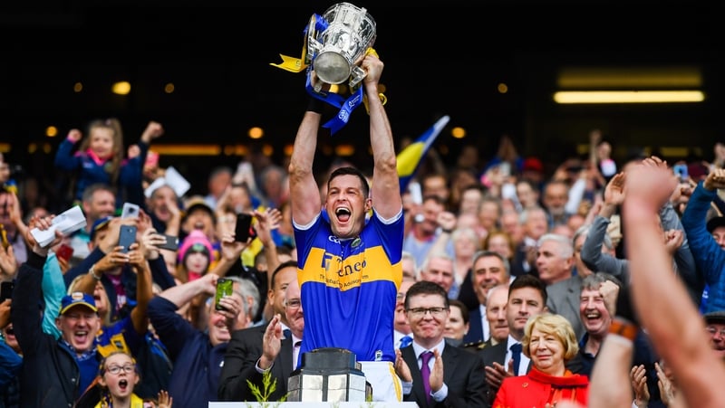 The winning All-Ireland captain Seamus Callanan