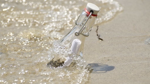 The bottle was spotted on the shore near Shishmaref in Alaska by a local teacher's aide (file pic)