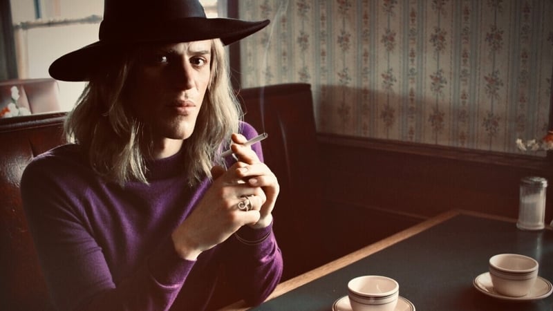 Johnny Flynn as David Bowie in upcoming biopic Stardust. Getty/Paul Van Carter