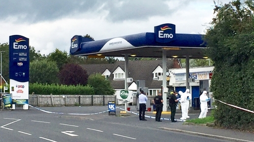 Police at the scene in Waringstown, Co Down, today