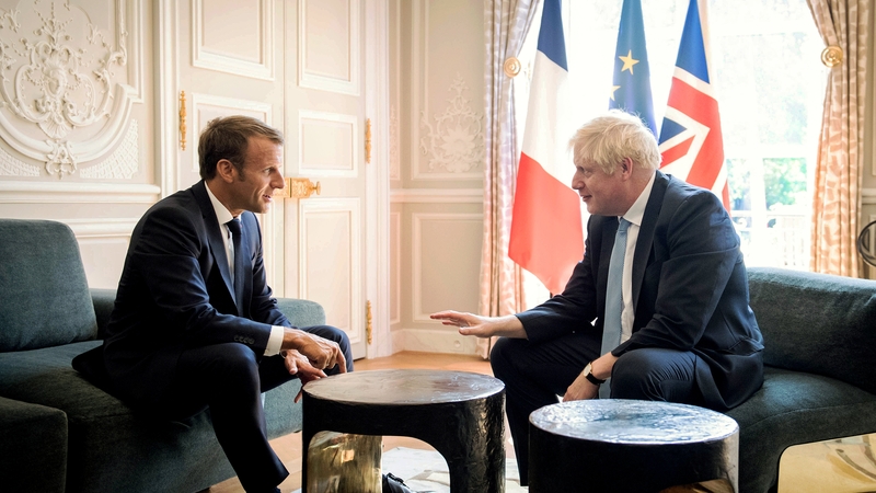 Boris Johnson and Emmanuel Macron met at the Élysée Palace