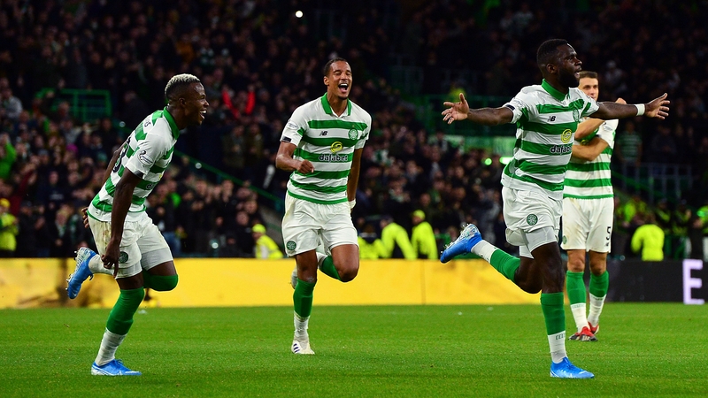 Odsonne Edouard celebrates Celtic's second of the night