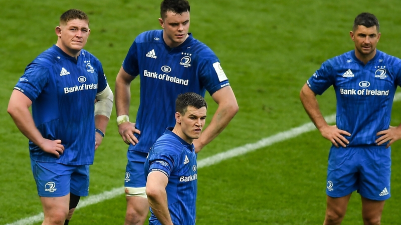 Jonathan Sexton (c) and team-mates cut dejected figured after last season's final defeat to Saracens