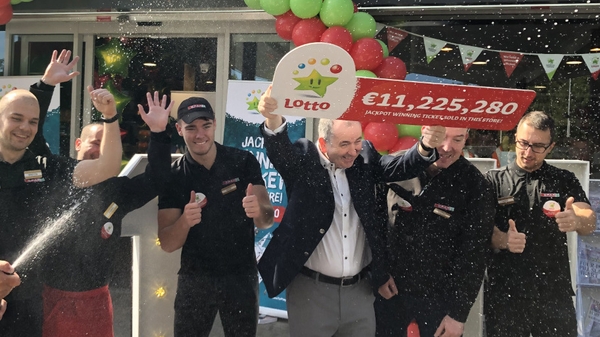 The winning ticket was sold at the Spar store on Monastery Road in Enniskerry, Co Wicklow