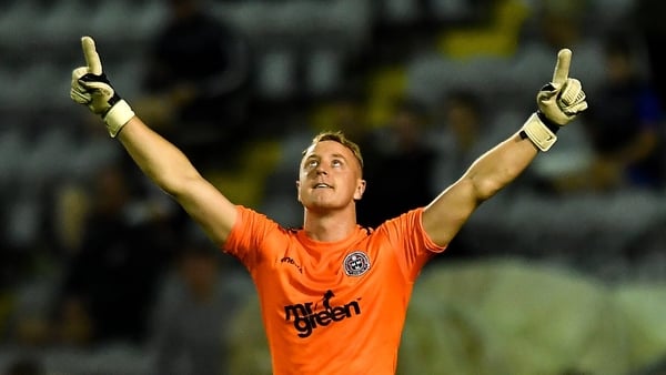 Bohemians goalkeeper James Talbot celebrates
