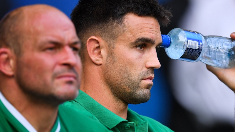 Rory Best and Conor Murray sit stunned on the bench as England deliver another chastening defeat