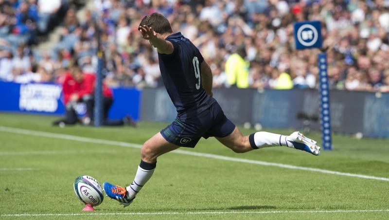 Greig Laidlaw helped Scotland to a 17-14 victory over France