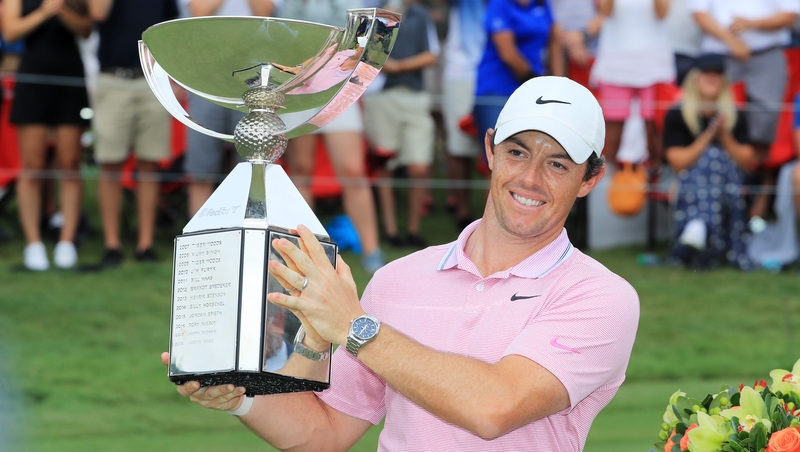 Rory McIlroy celebrates his victory