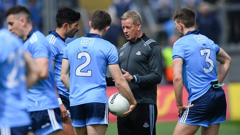Darcy giving players instructions in this year's Leinster Championship