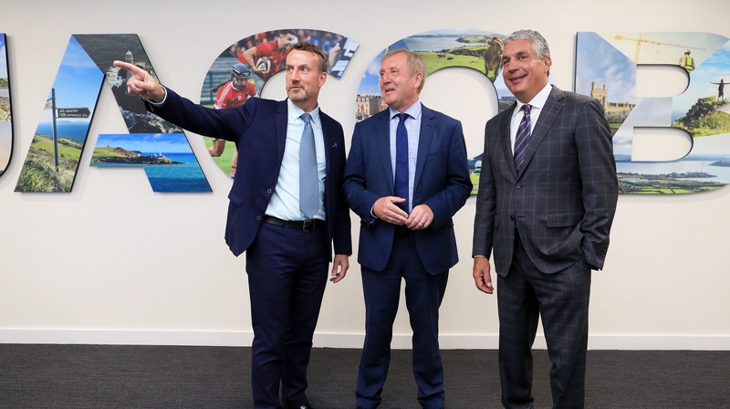 Micheál O'Connor, Vice President and General Manager, Jacobs Ireland; Minister for Agriculture, Food and the Marine, Michael Creed TD and Steve Demetriou, Chair and CEO, Jacobs