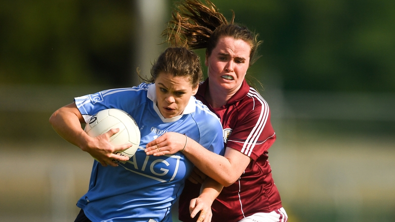 Noëlle Healy of Dublin in action against Nicola Ward of Galway in action during last year's senior semi-final