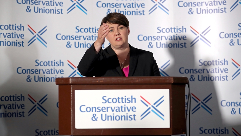 Ruth Davidson said she was resigning with a 'heavy heart'
