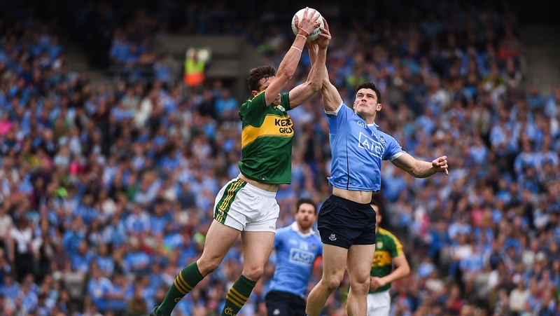 David Moran of Kerry and Dublin's Brian Fenton in action during the 2016 All-Ireland semi-final between the sides