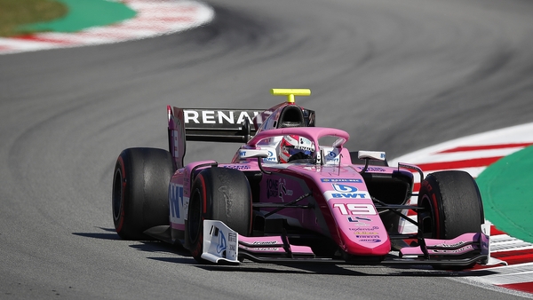 Anthoine Hubert during a practice round in Barcelona earlier this year