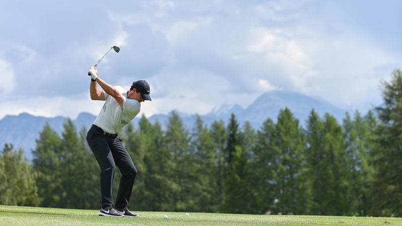 Rory McIlroy in action at the Omega European Masters