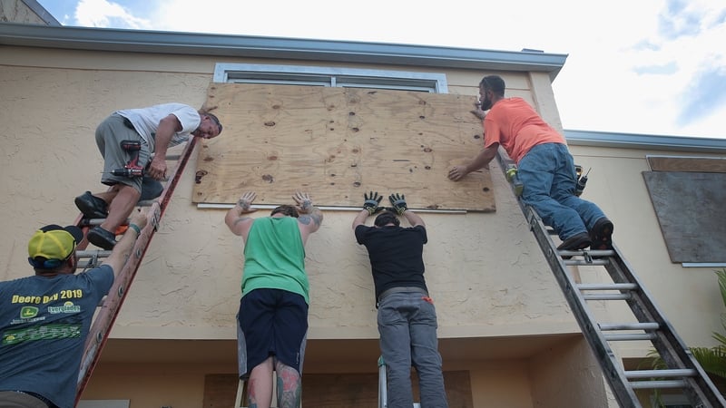 Florida residents protect windows ahead of Hurricane Dorian