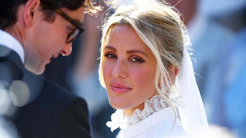 Ellie wed in a regal ceremony over the weekend.