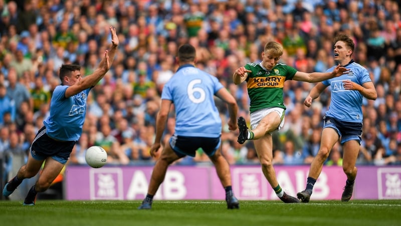 Killian Spillane scores Kerry's goal in the draw with Dublin