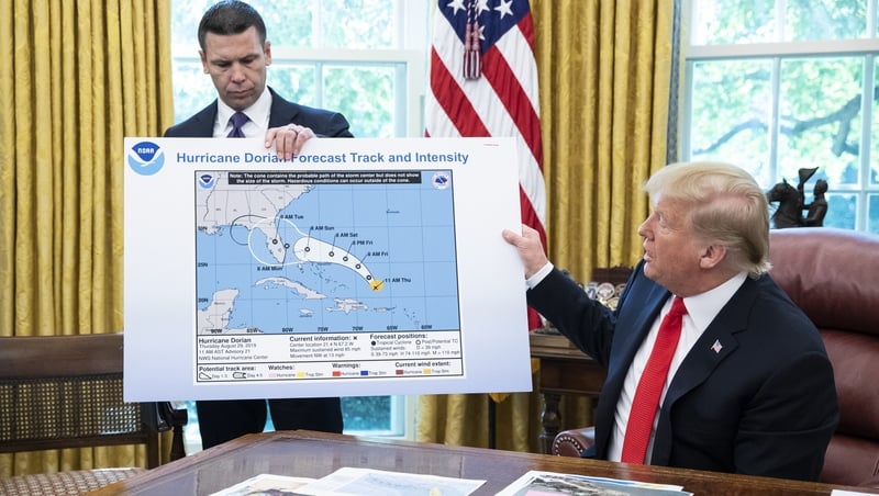 As he held up the board to present a better view, it became clear the map had been edited