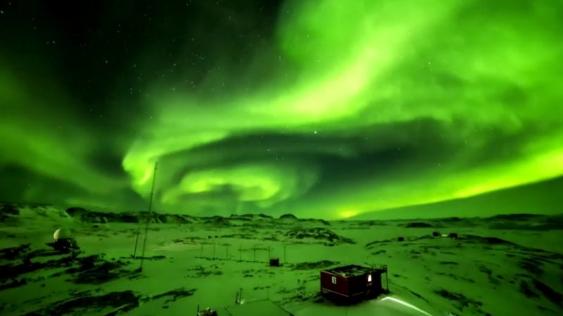 The aurora is a natural light phenomenon predominantly seen in the high-latitude regions around the Arctic and Antarctic
