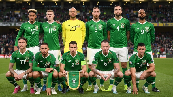 The Republic of Ireland starting line-up for their Euro 2020 qualifier against Switzerland