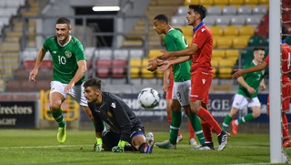 Troy Parrott put Ireland in front at Tallaght Stadium