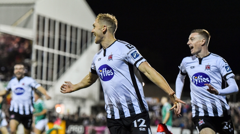 Georgie Kelly celebrates his winning goal