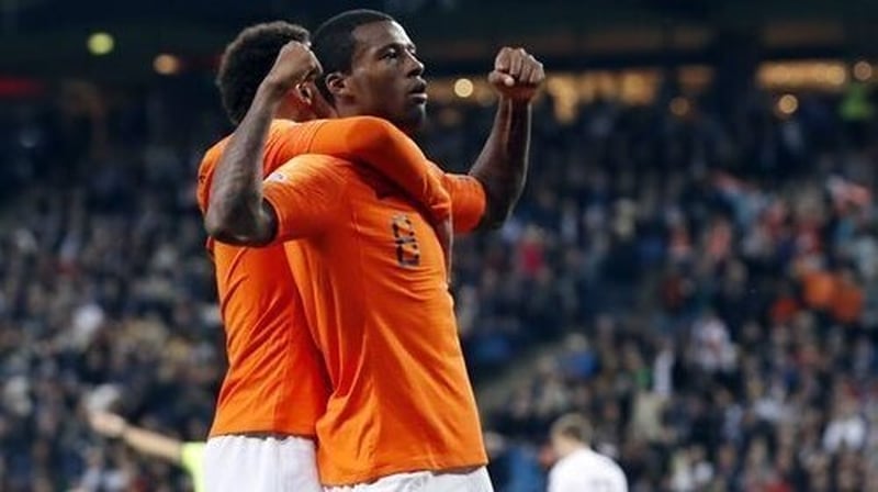 Georginio Wijnaldum scored the Netherlands' fourth