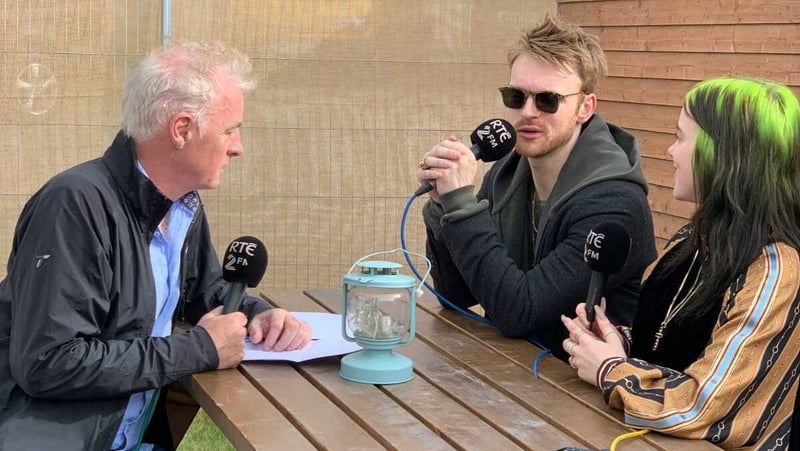 Dave Fanning, Finneas O'Connell and Billie Eilish