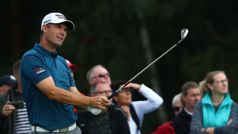 Padraig Harrington birdied 16, 17 and 18 to get to three under par heading into Sunday