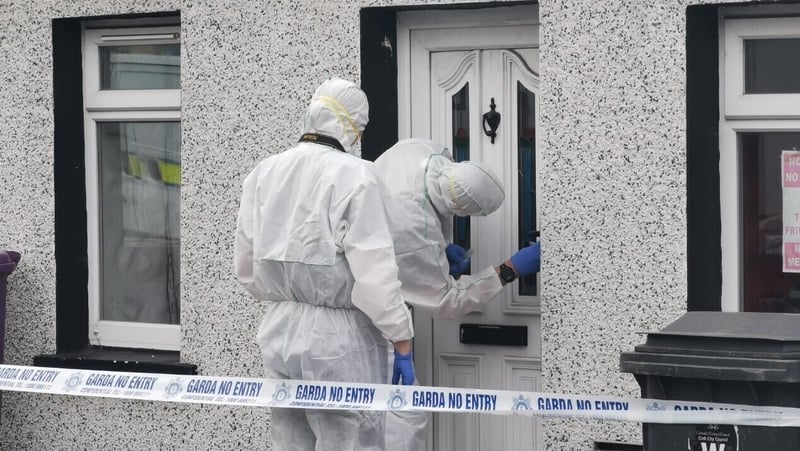 The scene is examined by forensic teams