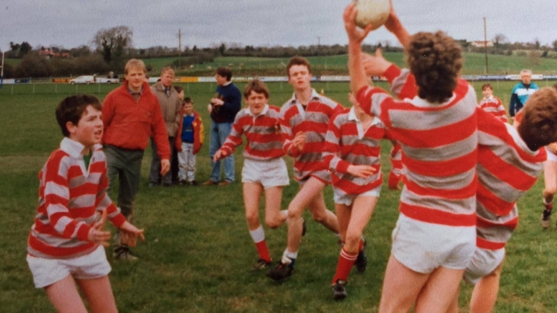 Joe Schmidt coaching the youths boys team (Pic: courtesy Mullingar RFC)