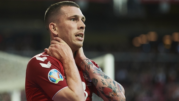 Pierre Emile Hojbjerg of Denmark cuts a frustrated figure