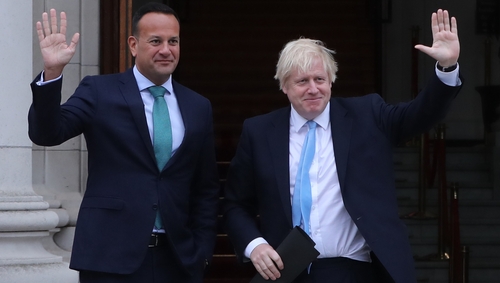 Leo Varadkar agus Boris Johnson ag Tithe an Rialtais, 9 Meán Fómhair