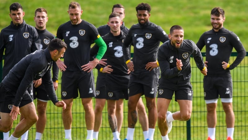 The Ireland squad in good spirits this morning