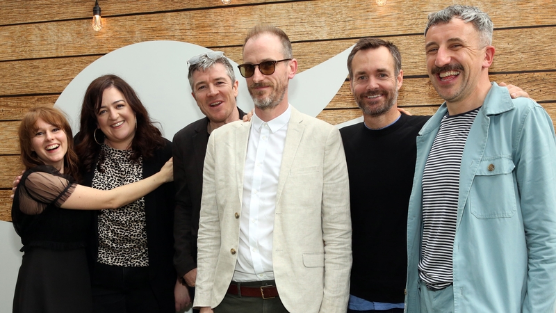 Extra Ordinary: Claudia O'Doherty, Maeve Higgins, Barry Ward, Enda Loughman, Will Forte and Mike Ahern in Texas. (Pic: Robin Marchant/Getty Images for Twitter)