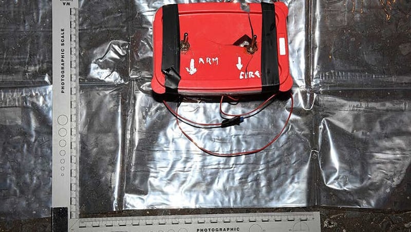 The Command Wire Initiated Improvised Device was found in a parked car