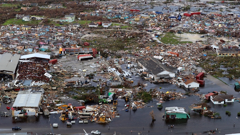 Damage caused by Hurricane Dorian to the island Great Abaco, Bahamas