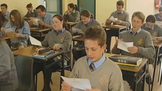 Students in Wilson's Hospital School opening their Junior Cert results (2004)