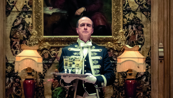 Kevin Doyle as humble footman Molesley in Downton Abbey